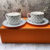 Tassen im nordischen Stil, knochenchinesische Kaffeetasse, Saucenlöffel-Set, 220 ml, englischer Kaffee, Porzellan, Tee, fortschrittliche Keramik, 230719