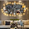 Wall Clocks Nordic Creative Large Size Clock Living Room Home Decoration Luminous