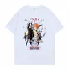 Men's T Shirts Vintage 90s Anime Bleach Kurosaki Ichigo Graphic Tshirt Loose Oversized Tees Streetwear Men Women Harajuku Manga T-shirt