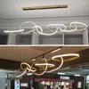 Pendant Lamps Modern Rose Gold Led Lights Living Dining Room Decor Lamp Indoor Bedroom Hanging Lighting Fixtures Luminaire