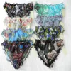 8 Stück Damen 100 % Seide String Bikini Höschen Blumen GRÖSSE S217k