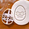 Baking Moulds Easter Egg Cookie Embosser Mold Cute Chick Shaped Fondant Icing Biscuit Cutting Die Set Cake Decoating Tool