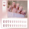 Faux Ongles Léger 1 Set Bonne Presse Sur Faux Avec Colle Manucure Conception Attrayant Artificiel Inoffensif Ongles Fournitures