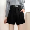 S5XL Shorts Frauen Hohe Taille Woolen Temperament Herbst Winter Büro Dame Lose Allmatch Breite Bein Vintage Retro Gemütliche Heißer Verkauf l230621