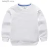 Hoodies tröjor InPepNow 2021 Solid Children's Sweatshirt för pojktråkar barn baby flickor kläder bomull tonåringar svett skjorta poleron dropship t230720