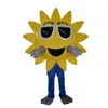 2018 Rabattfabrik Anpassad Sunflower Mascot Costume Logo Cartoon Character Fancy Dress Adult Outfit248a