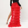 Skirts Womens Tulle Maxi-Long Skirt Wedding Party Cocktail Bandage Mesh Overskirt