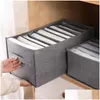 Storage Boxes Bins New Closets Clothes Organizer Trousers Jeans Box Wardrobe Cabinet Der Organizers Underwear Bra Socks Artifact C Dhtbn