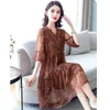 Casual Dresses 2023 Dress Women's Summer Sleeves Loose Mesh A-line Skirt Light Mature Style Foreign And Spring Seasons