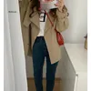 Femmes Trench Coats Femmes Manteau Casual Chic Long Survêtement Lâche Pardessus Mode Double Boutonnage Coupe-Vent Femme Automne