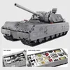 Blockerar tyska världskrigets mus tunga tankblocksmoc kreativitet militär modell pojke leksak födelsedagspresenter r230720