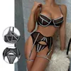 Nxy Glitzer-Dessous, transparenter Tüll, Unterwäsche, nahtloses BH-Set, Outfit, transparente Spitze, Strumpfband, Tanga, luxuriöses, feines Bilizna-Set, Glanz sexy