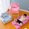 Baby Kids Cartoon Crown Siet Pluszowe taborety zabawkowe matę Dzieci Backrest Krzesło Zaramał się maluch dla chłopca dziewczyna Składana sofa prezenty 251h