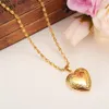 Regalo di San Valentino Cuore Medaglione Spazio vuoto Collana con ciondolo Gioielli da donna Oro giallo 18 carati GF Filled Romantic Fancy234u