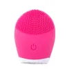 Brosse nettoyante pour le visage électrique en silicone à ultrasons Nettoyant pour le visage sonique Nettoyant pour la peau Mini Lavage Masseur Brosse Rechargeable Y13272