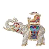 FABERGE Elephant Trinket smycken Box Hand Made Crystal Bejeweled Collectible Figurine Gifts Jewellery Containers Ring Box307K