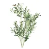 Decorative Flowers Greenery Stems Fake Leaves Olive Branches For Desktop Indoor Farmhouse