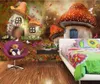 Wallpapers Bacal Custom Po 3D Wallpaper Mural Muursticker Fairy World Mushroom House Kinderkamer TV Achtergrond Papel De Parede