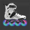 Inline rullskridskor EU-storlek 35-46 Original Roselle Inline Roller Skating Shoes LED-hjul Salom glidande gata asfaltväg fsk patines hkd230720