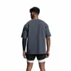 Men's T Shirts Summer T-shirt Cotton Tide Brand Large Size Solid Color Short Sleeve Wash Made Old Casual
