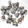 500st. Halva Hex Hex Metal Tire Valve Caps Högkvalitativa bildäckventilstam täcker mässing Chrome Finishing 8v1 trådar hela229L