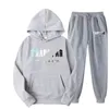 Parcours masculin Suissine de survêtement masculin Tende à capuche 2 pièces Set à capuche Sweat-shirt Sweatpants Vaies de sport tenue de jogging Trapstar Logo Man