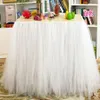 Gonna da tavolo TUTU Stoviglie in tulle per decorazioni di nozze Compleanno Baby Shower Party Gonna da tavolo in tulle consegna veloce WQ19341z