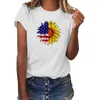 New Sunflower Printing Short Sleeve Women's Shopper Tong New Short Sleeve T-shirt