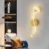 Wall Lamp Modern LED Light Luxury Iron Art White/Black/Gold Bedroom Living Room Attic Passage Interior Lighting