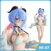 Anime Manga 24cm Genshin Impact Anime Figure Ganyu Sexy Girl Figure Ganyu Swimsuit Action Figure Model Doll Toys for Children Christmas Gift