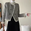 Kadın Ceketleri Fransız Twill Tassel Kısa Ceket Düz omuz Tasarım Moda Mizaç Sonbahar ve Kış Giyim