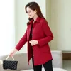 Women's Jackets Thin quilted jacket autumn winter Warm Long sleeved Jacket Parkas middle age women cotton padded tops mother Cotton coat 230719