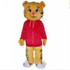 2019 Hoge kwaliteit cartoon Taarten Daniel Tiger Mascot Kostuum Daniele Tiger Mascot Kostuums309p