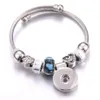 Charm Bracelets Elasticity Snap Button Bracelet Heart Crystal Bangles Beads Jewelry Making Fit 18MM Buttons322S