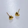 Boucles d'Oreilles NYMPHE Authentique Or Jaune 18K Simple Coeur Classique Cadeau de Fiançailles 2023 Pur AU750 Pour Femmes Fine Jewelry E514