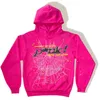 Sp5der Web Hoodie Designer Sweatshirt Männer Schaum Euro-amerikanische Ins Millennium Y2k 23 Neuer Stil Schwarz Rosa Sml XL Einfarbig Langarm U050