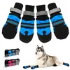 4st Set Waterproof Winter Pet Dog Shoes Anti-Slip Snow Pet Boots Paw Protector Warm Reflective For Medium Lare Dogs Labrador Hus322Z