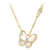 Chains 316L Stainless Steel Flower Trace Super Fairy Butterfly Necklace Short Temperament270Y