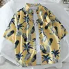 Mense Casual Shirts Shirt Cool Tropical Pineapple Printed sväng ner krage kort ärm 230720