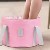 Bath Accessory Set Collapsible Foot Soaking Basin Foldable Water Bucket Bag For Travel Camping Portable Soak Tub Film Insulation