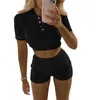 Kvinnors shorts sommar stickade shorts bomull vit kvinnor casual mini svart sexig hög midja ribber streetwear grundläggande cyklist shorts högt sträckt 230719