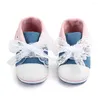 First Walkers Spring och Autumn Winter Child Baby Boys Girls Lace råd att lära sig Walk Solid Color Shoes CZ20