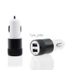 Other Batteries Chargers Dual USB Car-charger 2.4A Output Quick Charger Mobile Phone Travel Adapter Cigar Lighter DC 12-24V Metal Car Charger x0720