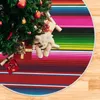 Décorations de noël rayures jupe d'arbre coloré ornement de noël fête de vacances décor à la maison tapis grand tampon rond fournitures de bonne année