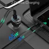 Autres batteries Chargeurs 95W 3 ports USB C Chargeur de voiture Charge super rapide 2.0 PPS PD 65W/45W/30W/20W QC4+ 18W Pour mi 12 Laptop iPhone 14 por Galaxy S22 x0720