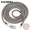 BALMORA Real 925 Sterling Silver Foxtail Chains Chokers Long Necklaces for Women Men for Pendant Jewelry 16-32 Inches308E