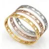 2022 moda argento acciaio inossidabile grillo braccialetto romano gioielli braccialetti in oro rosa braccialetti per le donne amore braccialetto298H