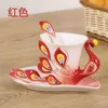 Tazze Tazza da caffè in ceramica in stile europeo creative bone China Tè in porcellana smaltata 3D con cucchiaio da salsa regalo 230719