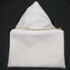 Kozmetik Çantalar Kılıfları 50pcslot 12oz Kalın Beyaz Poli Tuval Makyaj Çantası Baskı Boş Beyaz Poli Tuval Isı Transfer Baskı için Kozmetik Çanta Z230720