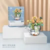 Blocks MINI Watering Pot Bonsai Creative Sets Building Block City Flower Succulent Plant Bricks Kids Toys Kids R230720